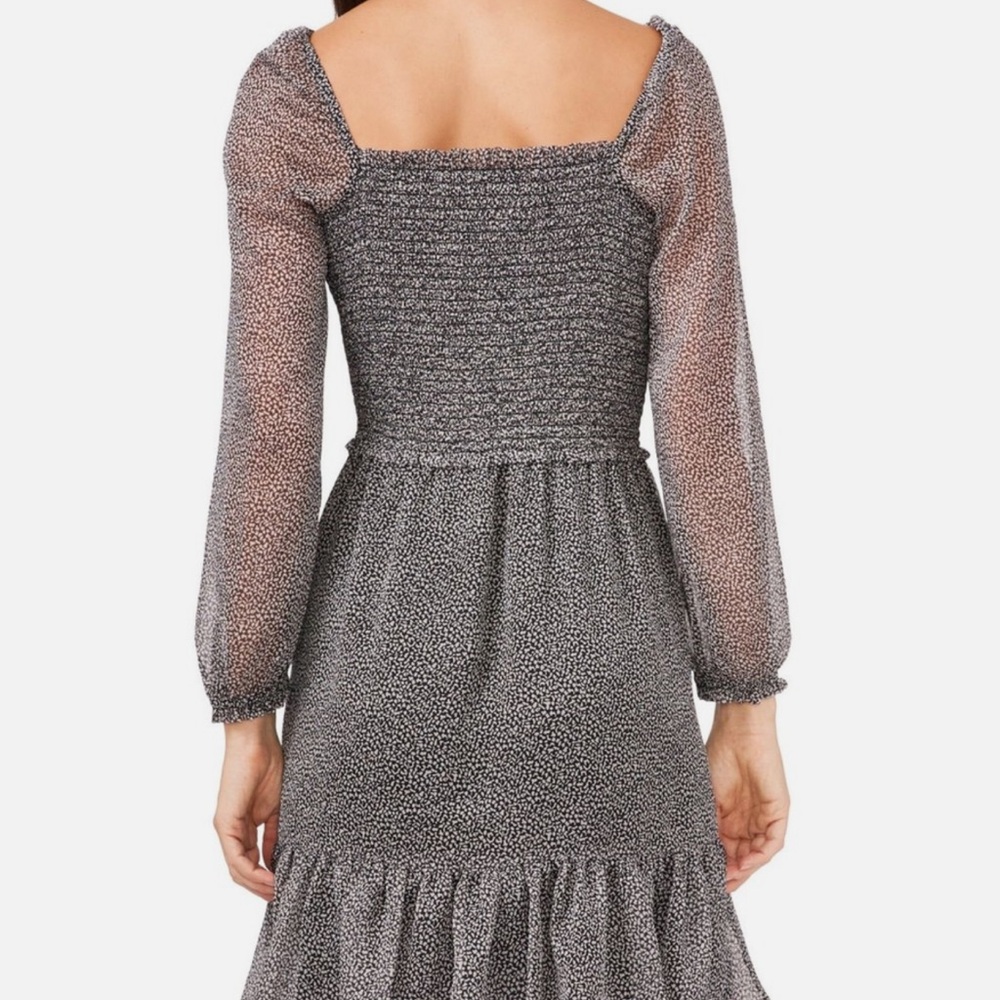Elegant Black Sheer Sleeve Dress- MSK Petite - Picture 3 of 6